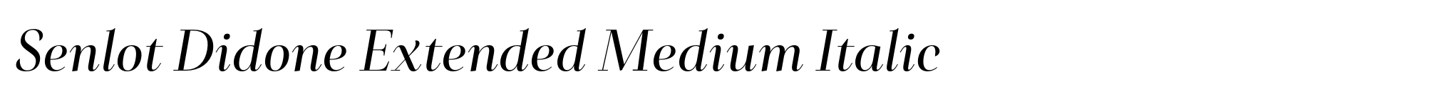 Senlot Didone Extended Medium Italic image